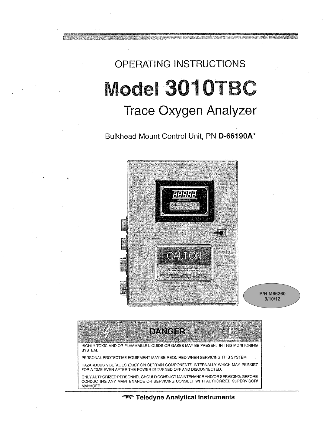 Teledyne 3010TBC manual 