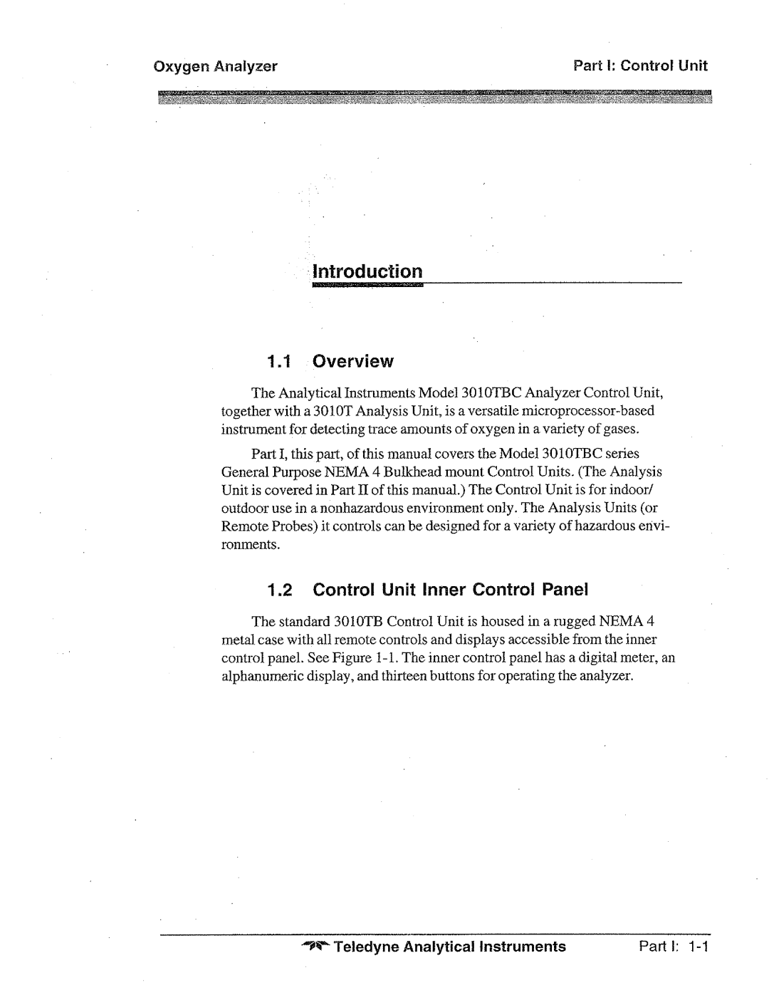 Teledyne 3010TBC manual 