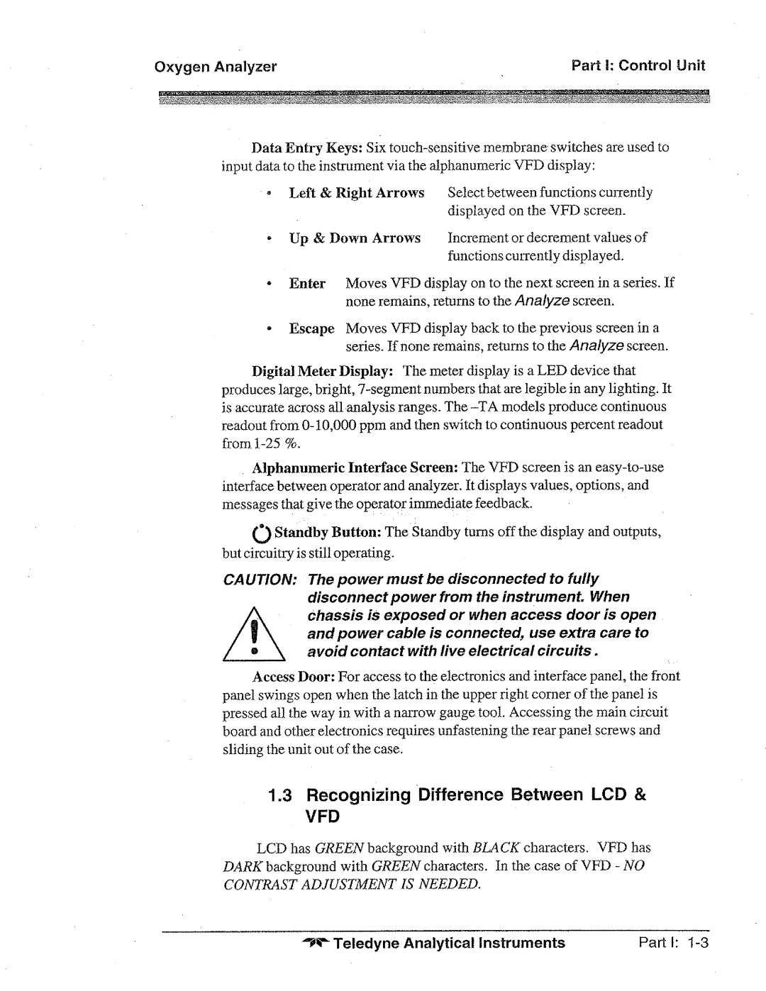 Teledyne 3010TBC manual 