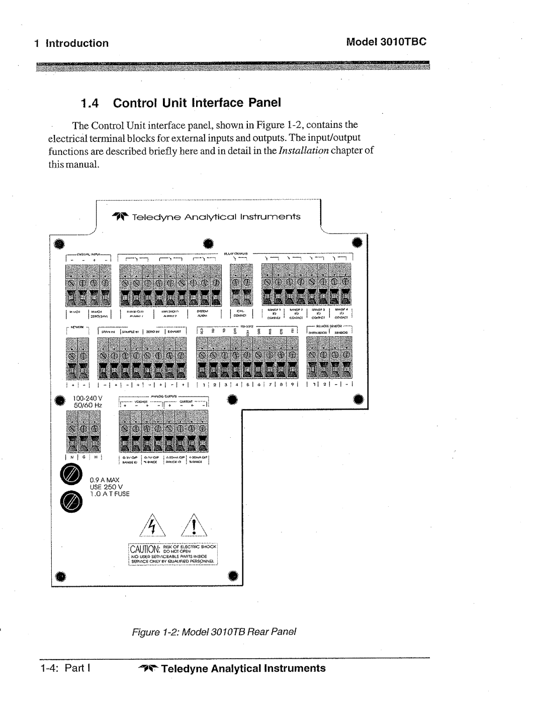 Teledyne 3010TBC manual 