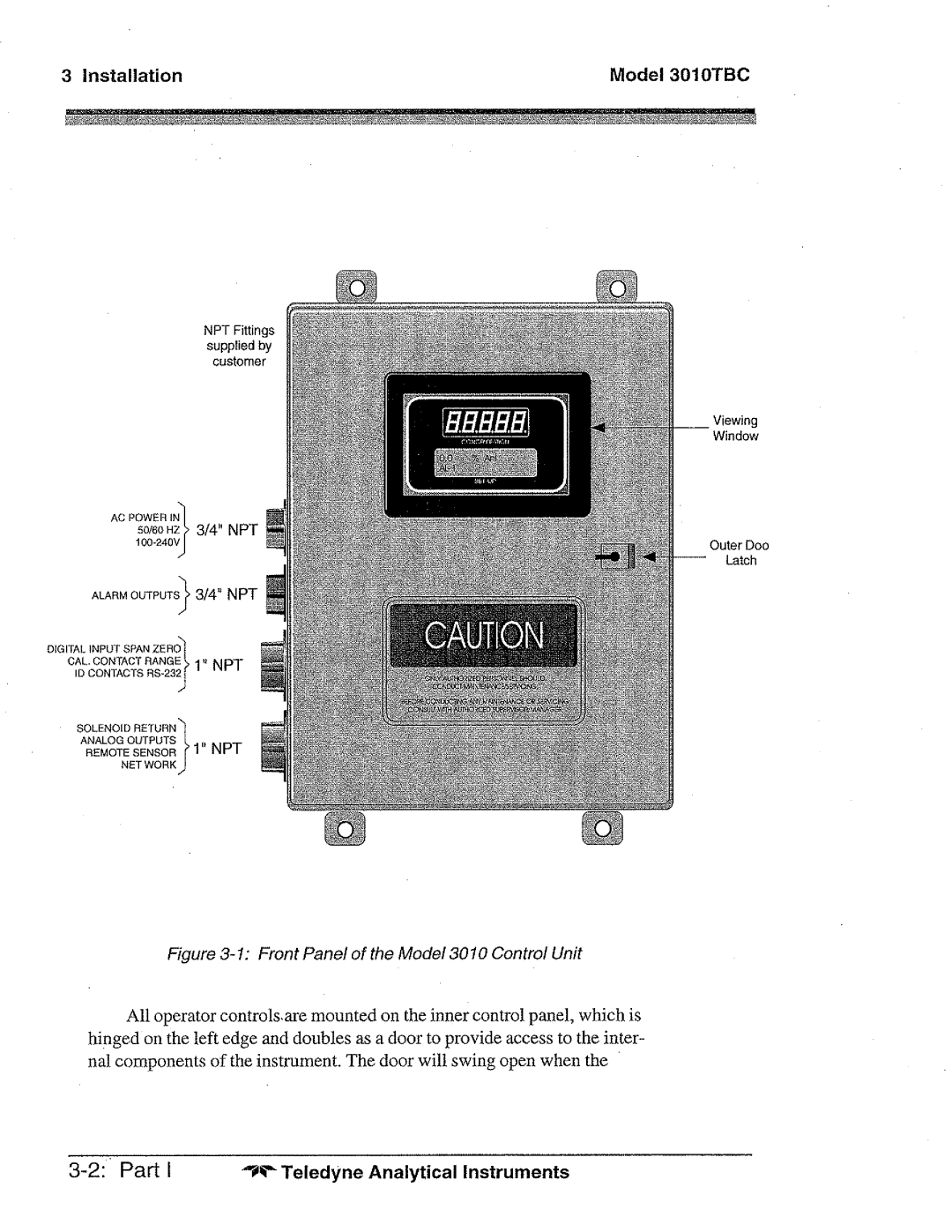 Teledyne 3010TBC manual 