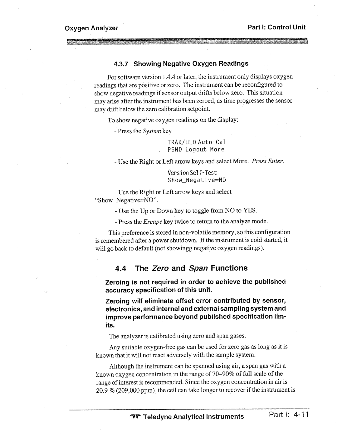 Teledyne 3010TBC manual 