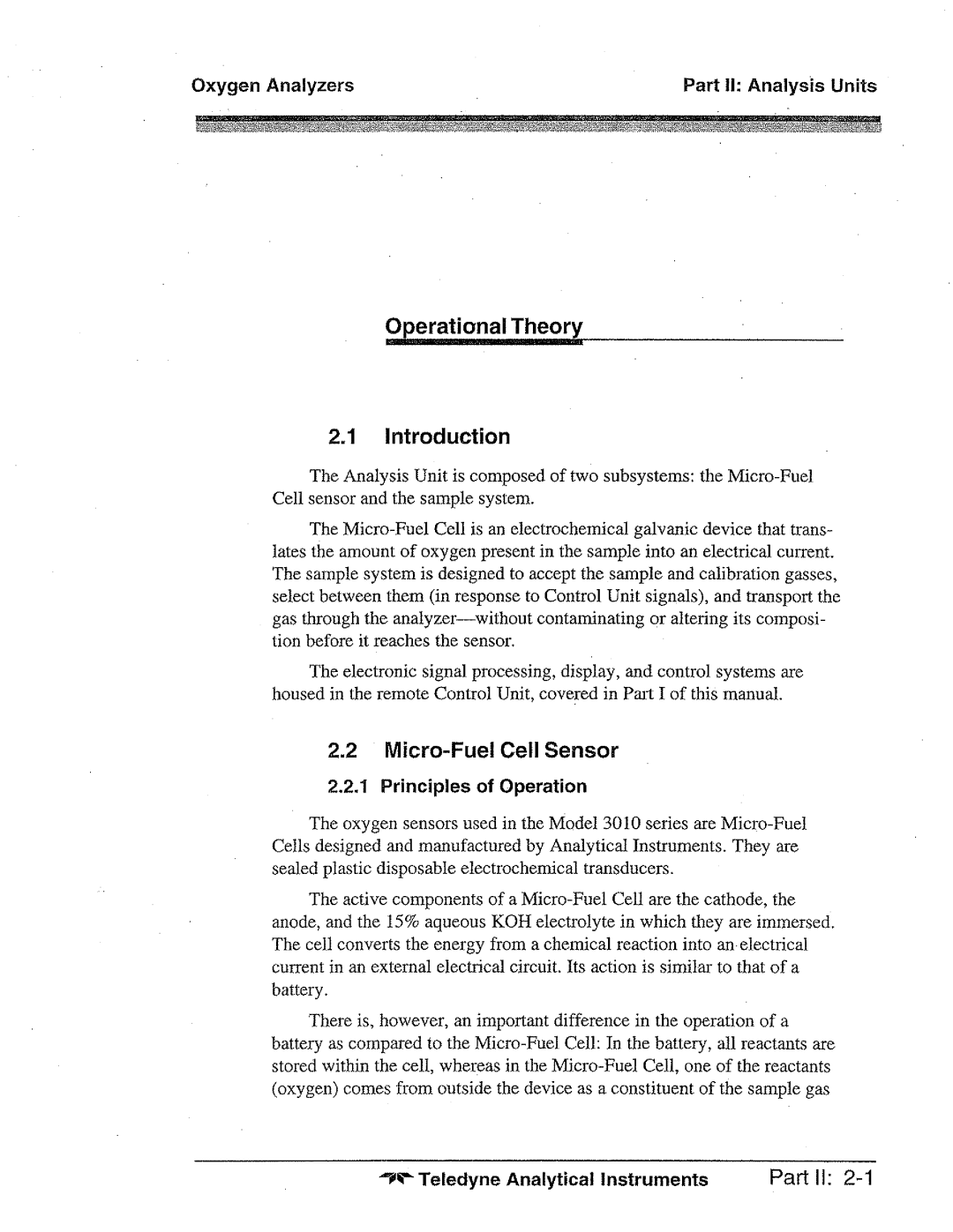 Teledyne 3010TBC manual 