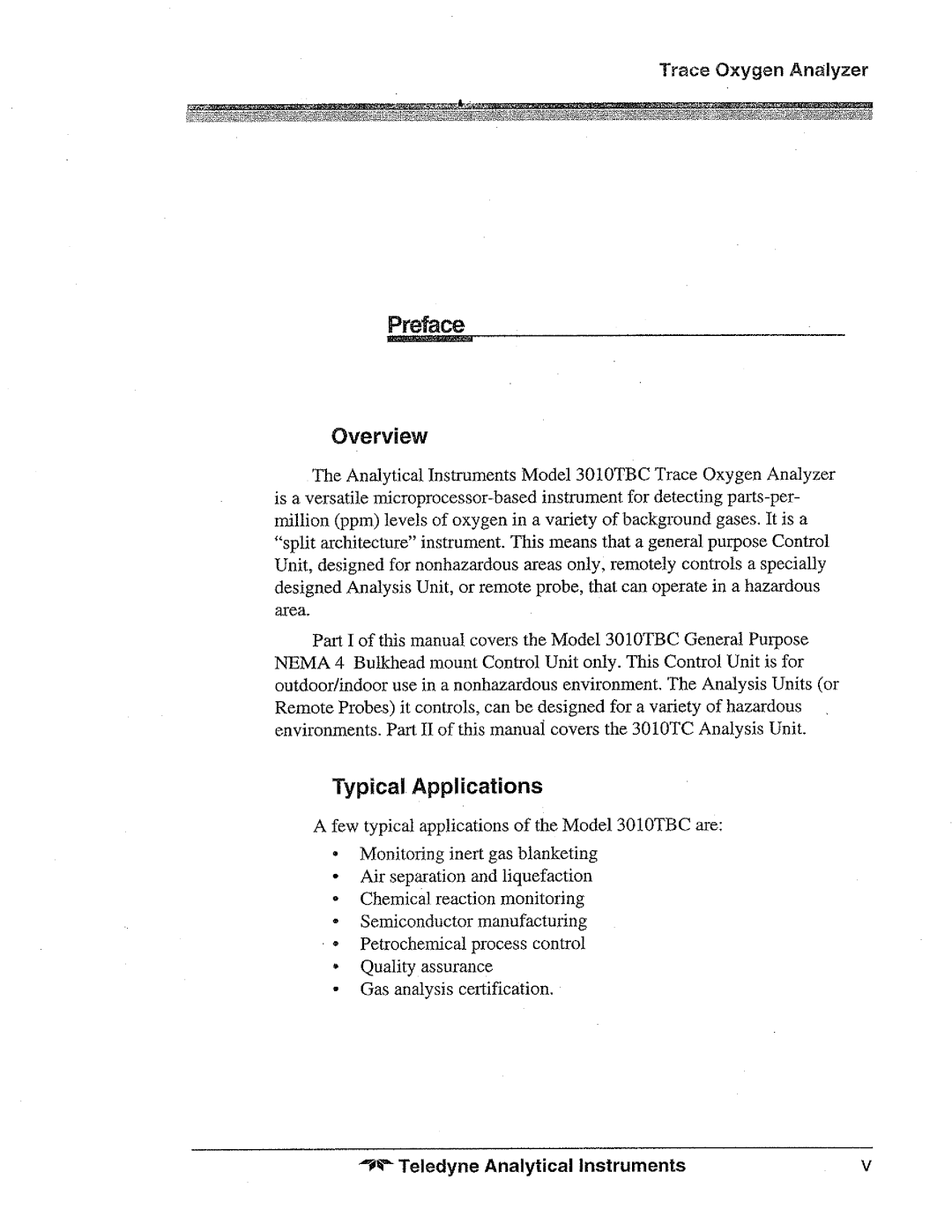 Teledyne 3010TBC manual 