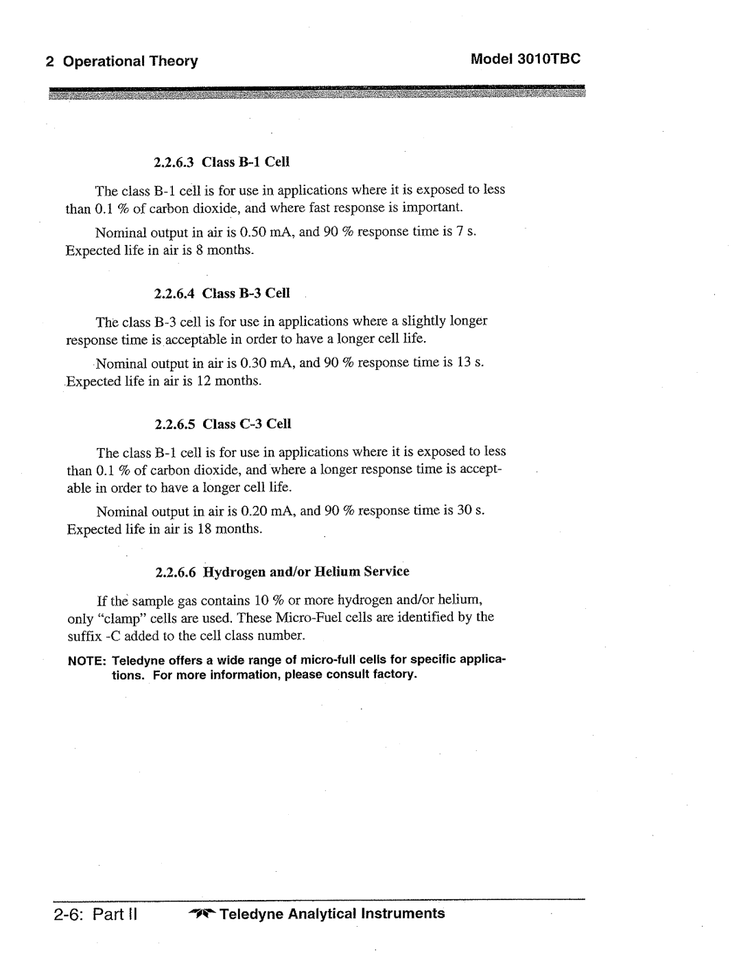 Teledyne 3010TBC manual 