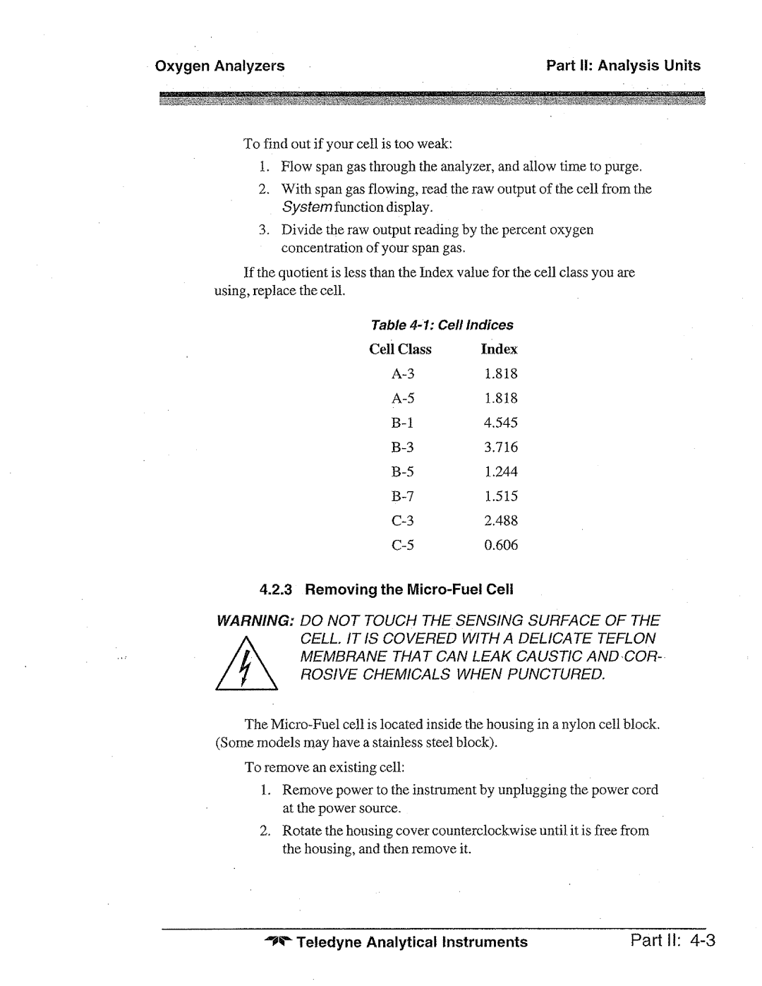 Teledyne 3010TBC manual 