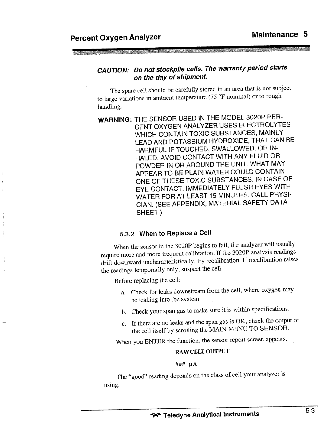 Teledyne 3020P manual 