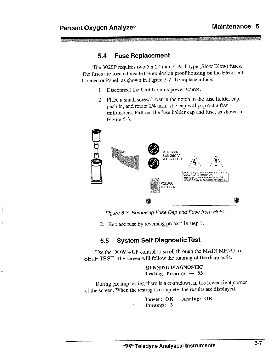 Teledyne 3020P manual 