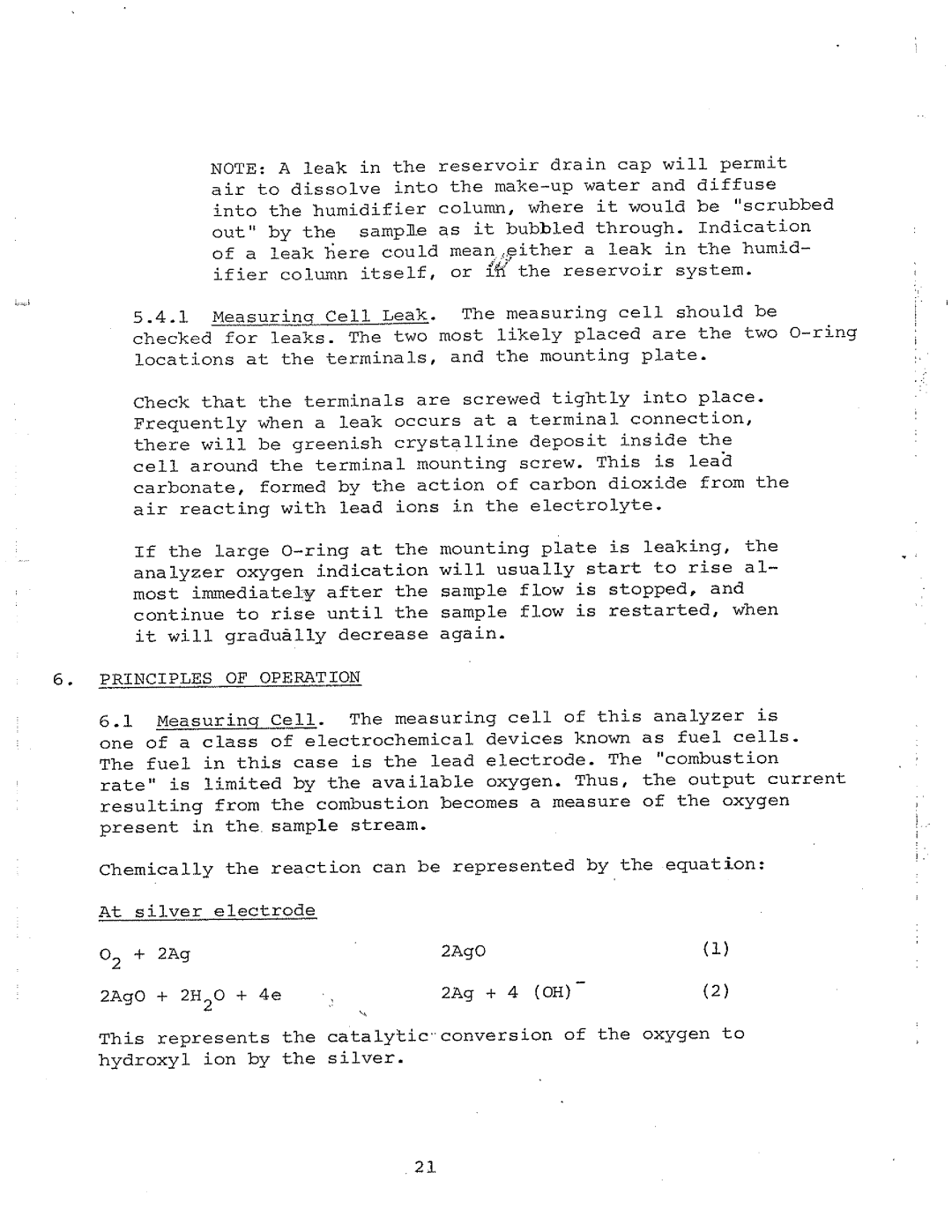 Teledyne 307WA manual 