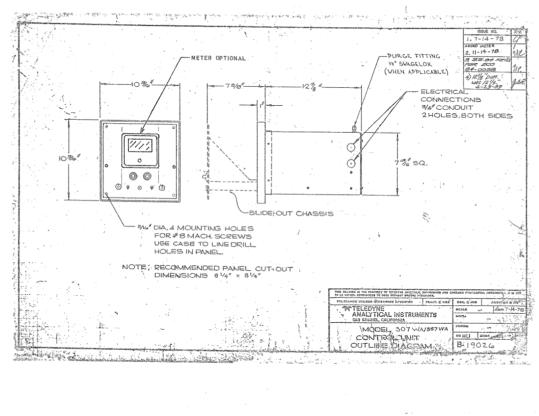 Teledyne 307WA manual 