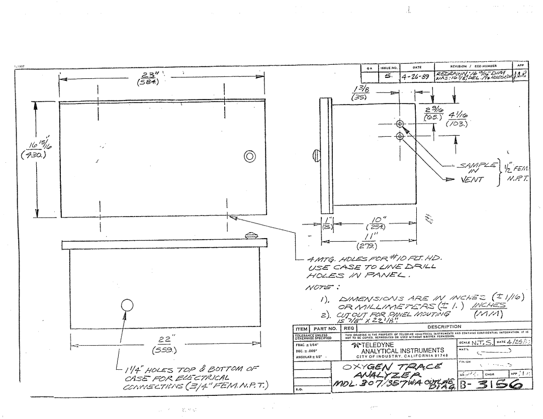 Teledyne 307WA manual 