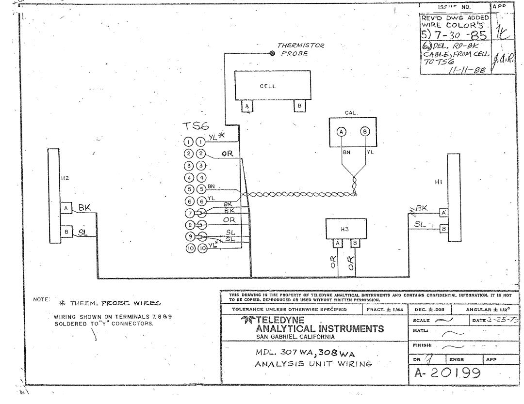 Teledyne 307WA manual 