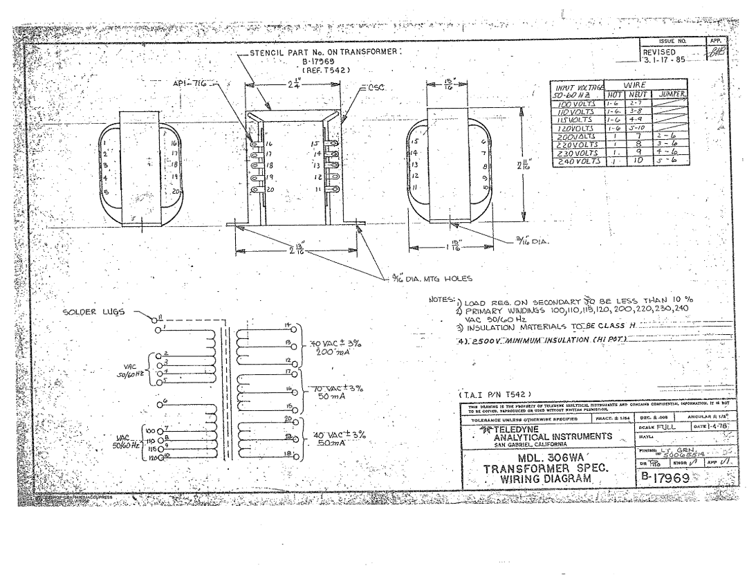 Teledyne 307WA manual 