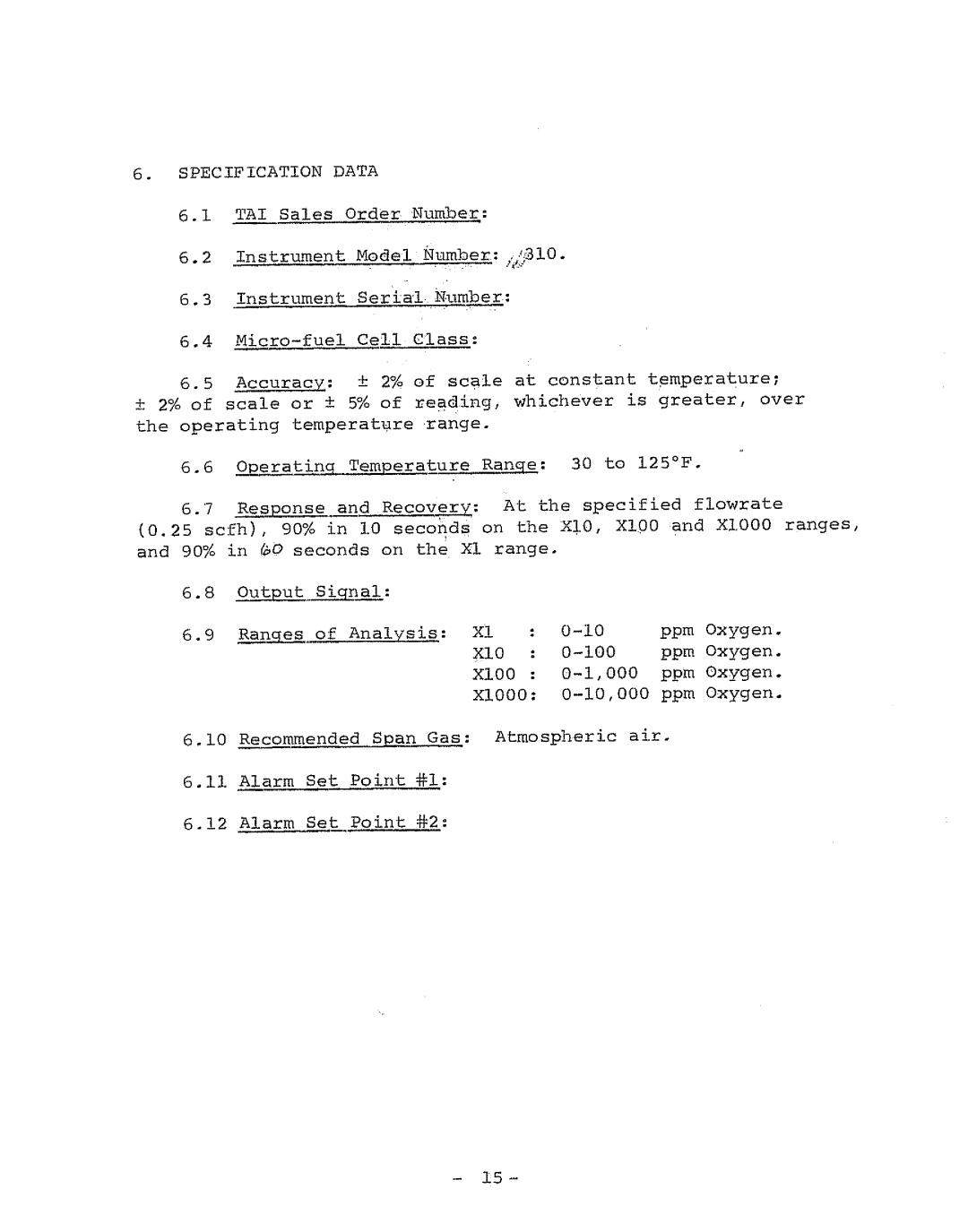 Teledyne 310 manual 