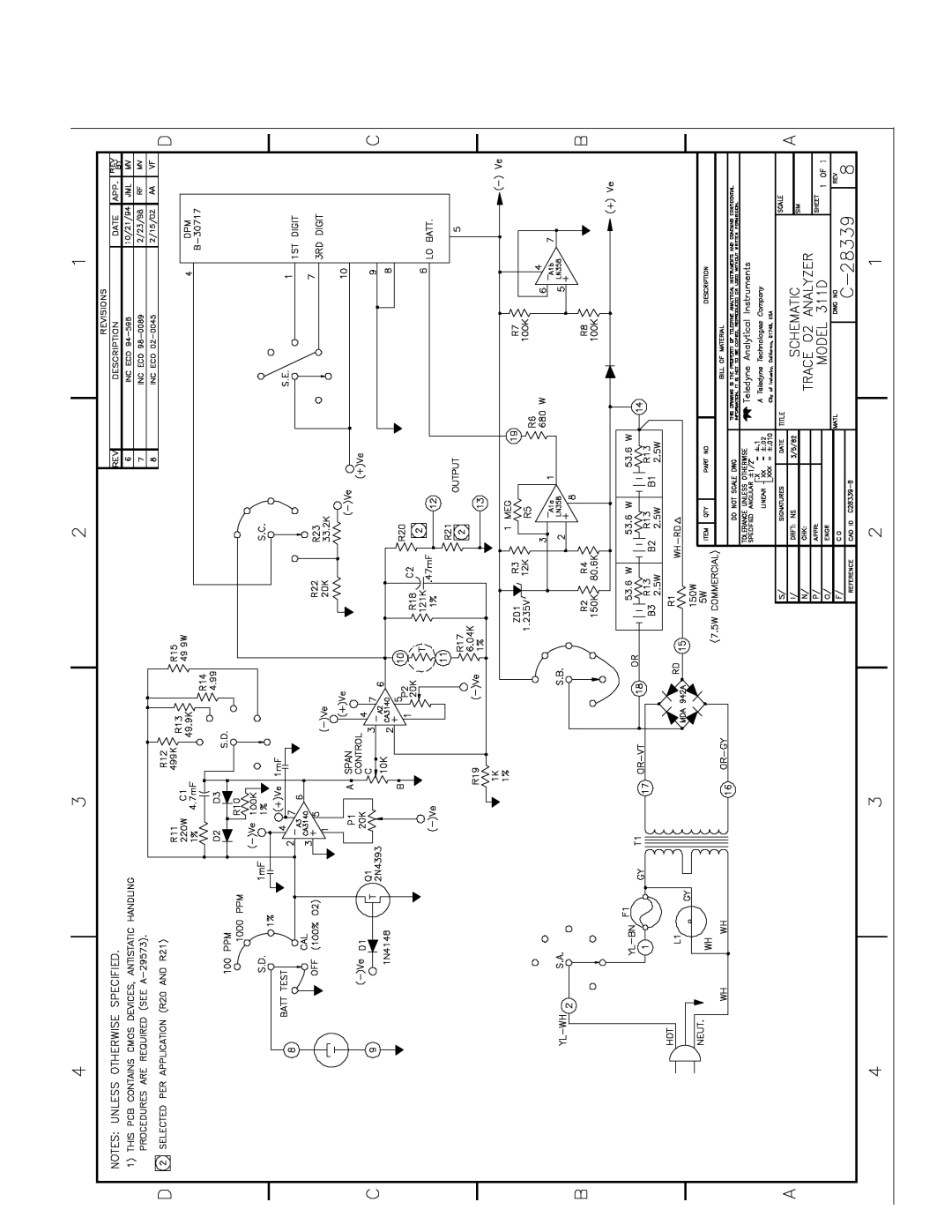 Teledyne 311-D instruction manual 