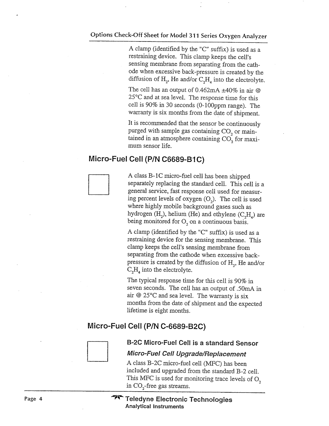 Teledyne 311PC manual 