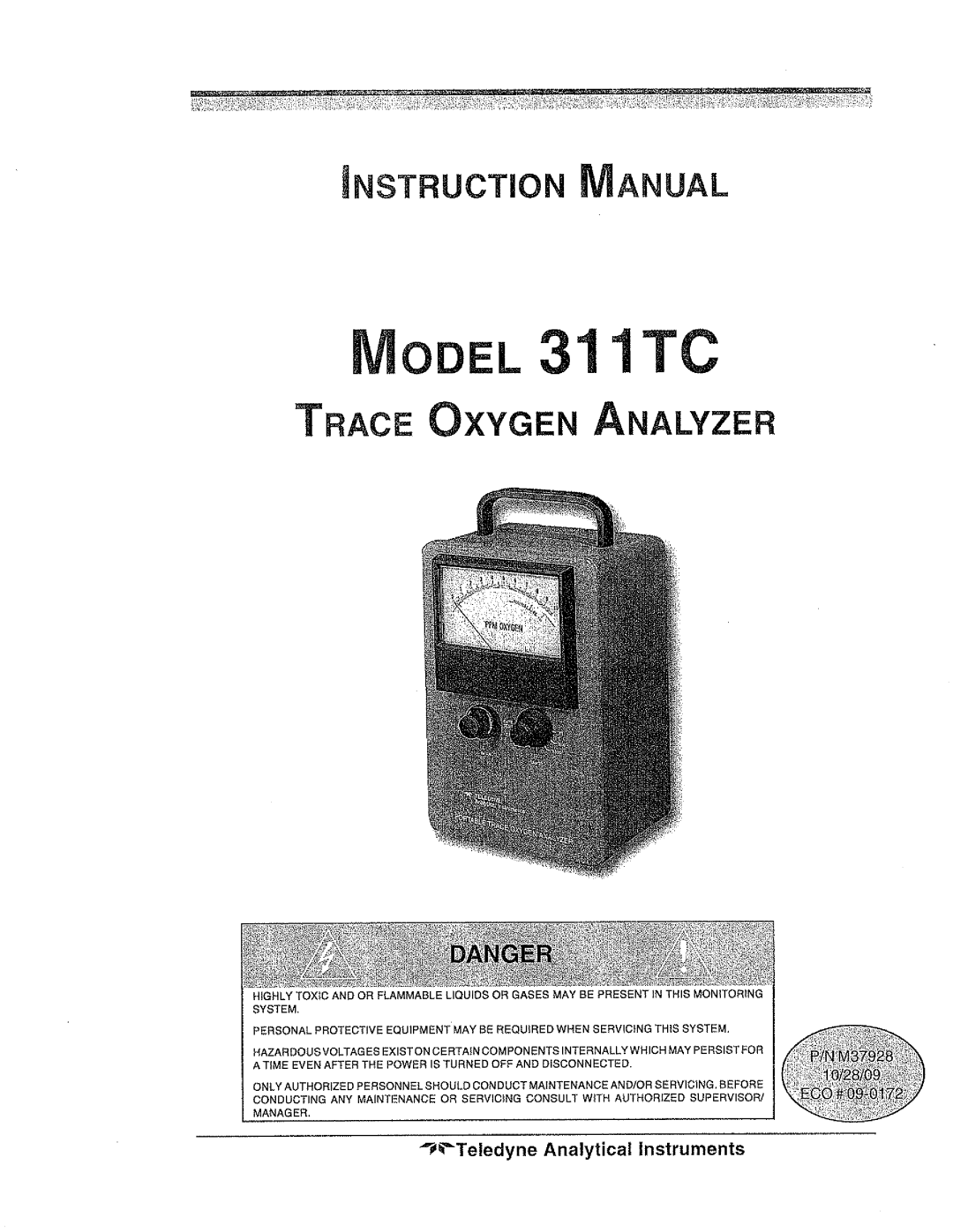 Teledyne 311tc manual 