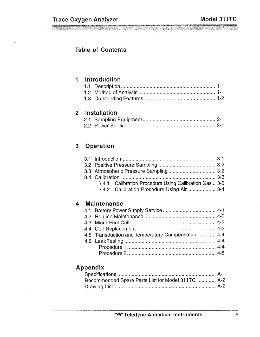 Teledyne 311tc manual 