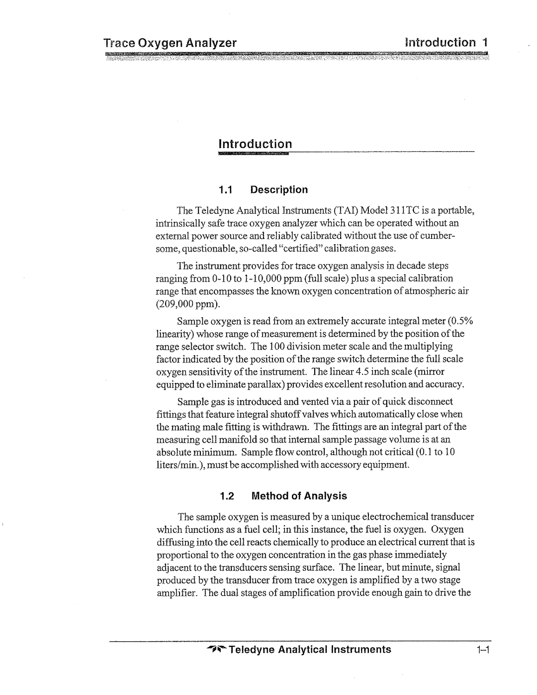 Teledyne 311tc manual 