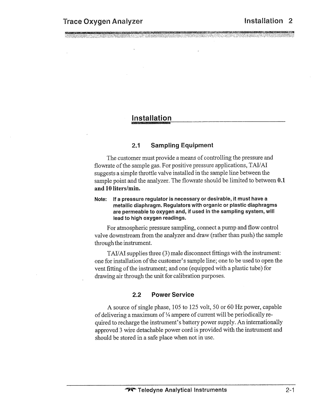 Teledyne 311tc manual 