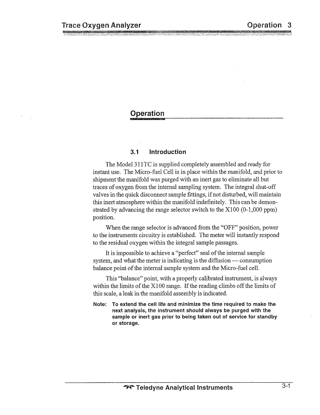 Teledyne 311tc manual 