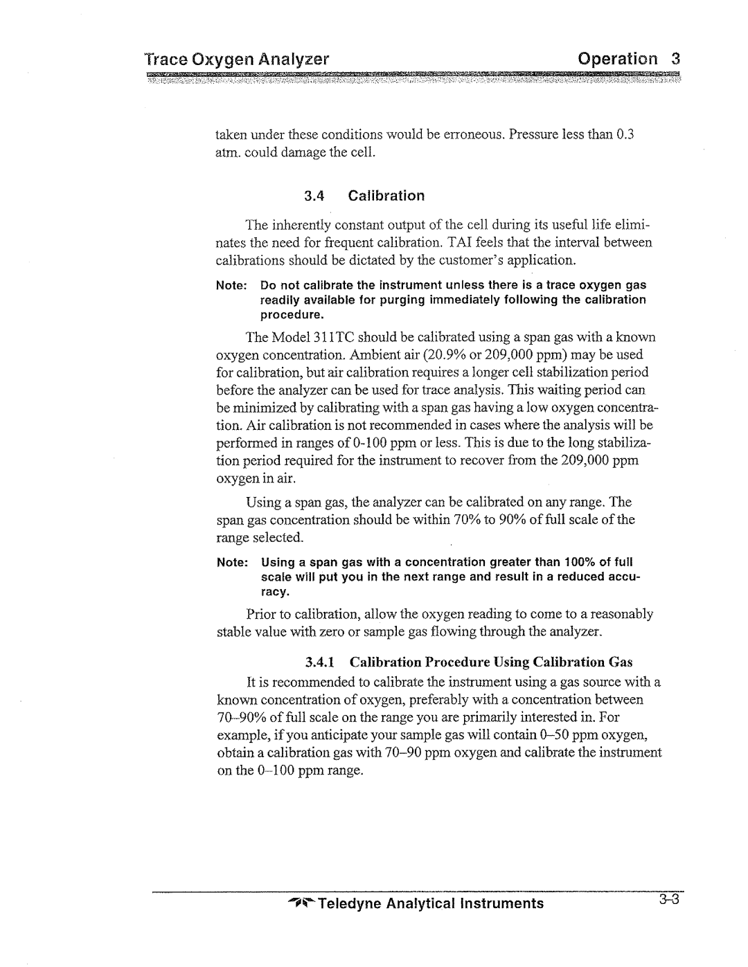 Teledyne 311tc manual 