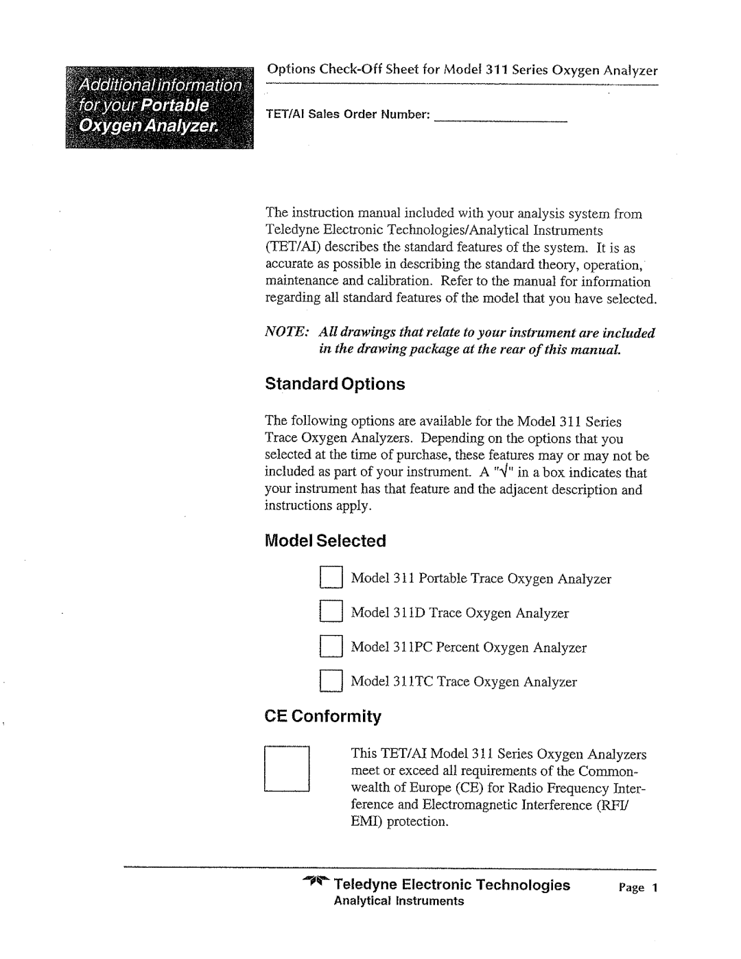 Teledyne 311tc manual 