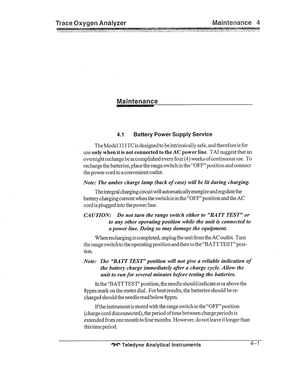 Teledyne 311tc manual 