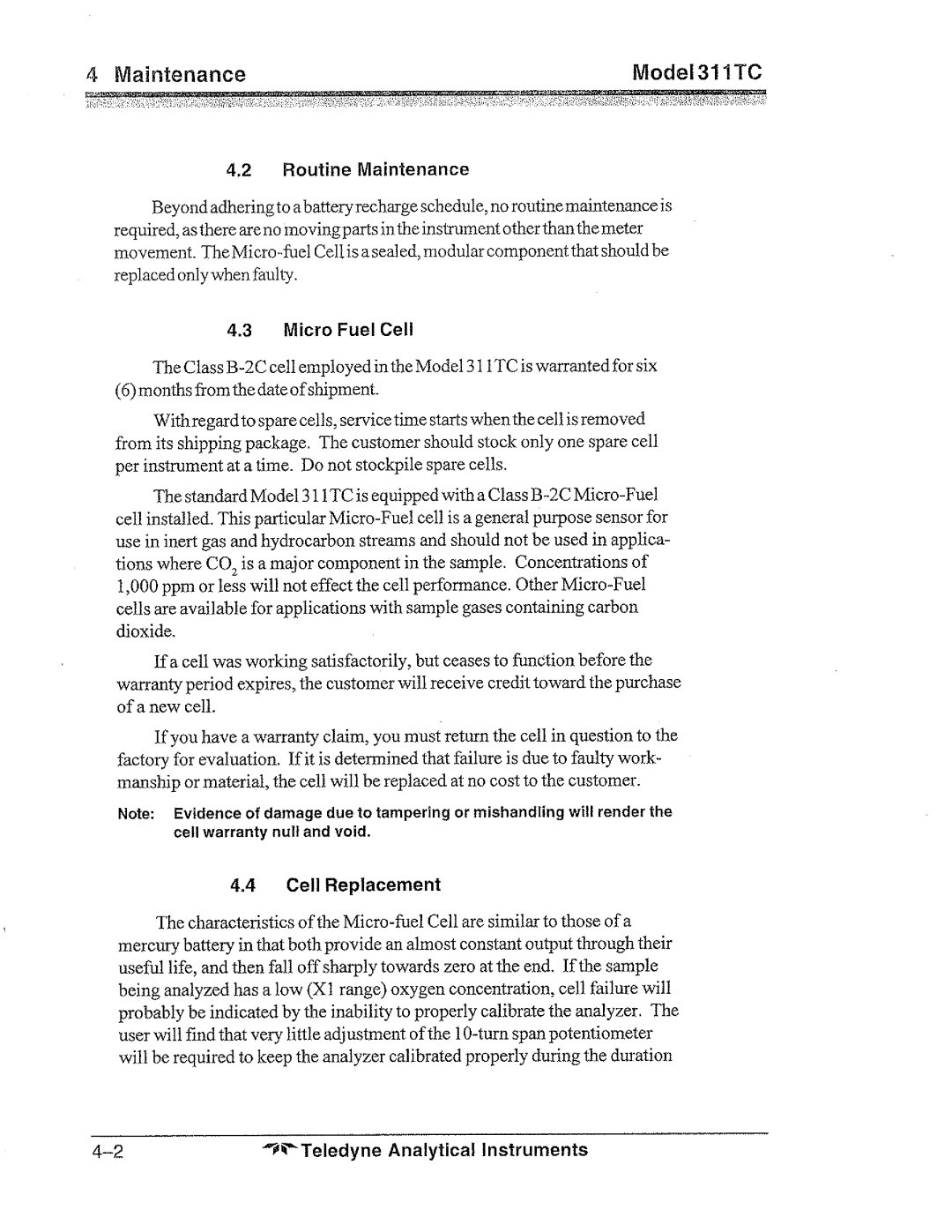 Teledyne 311tc manual 