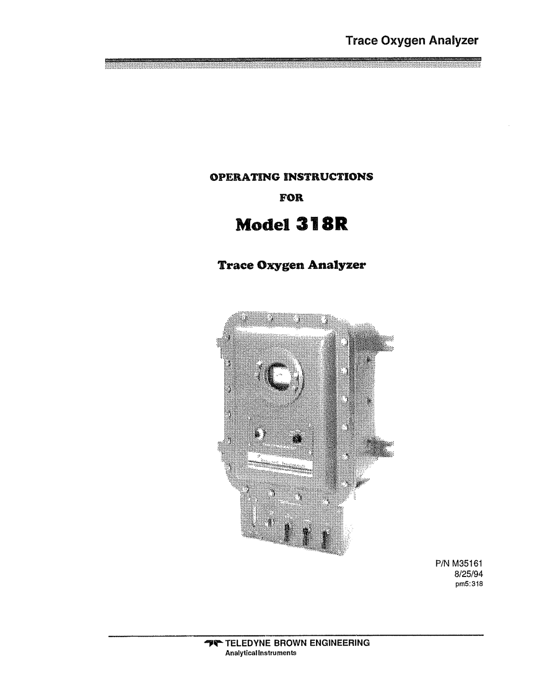 Teledyne 318R manual 