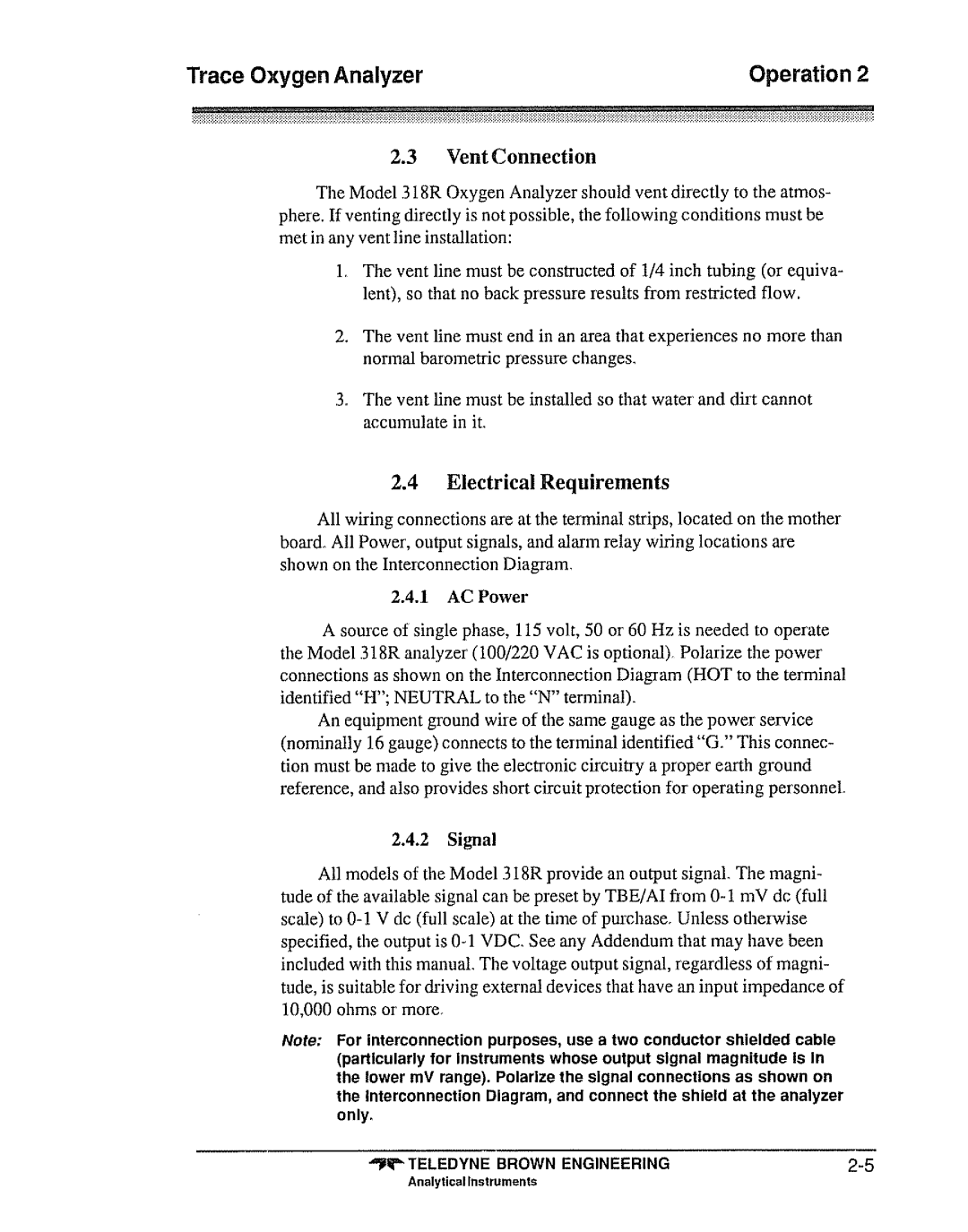 Teledyne 318R manual 