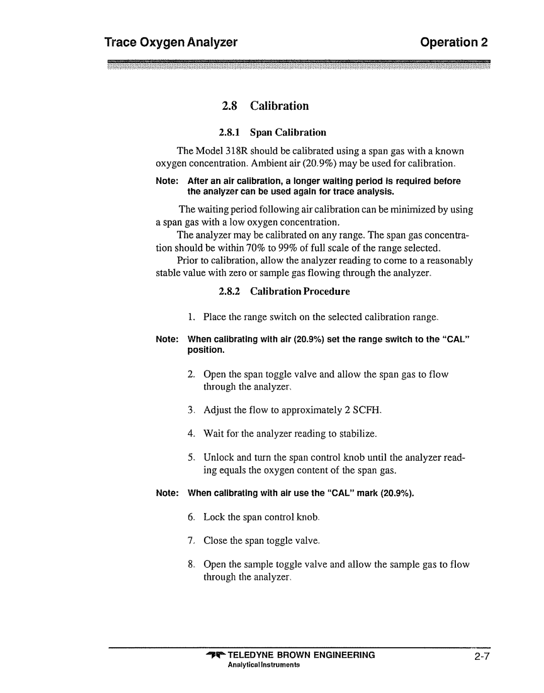 Teledyne 318R manual 