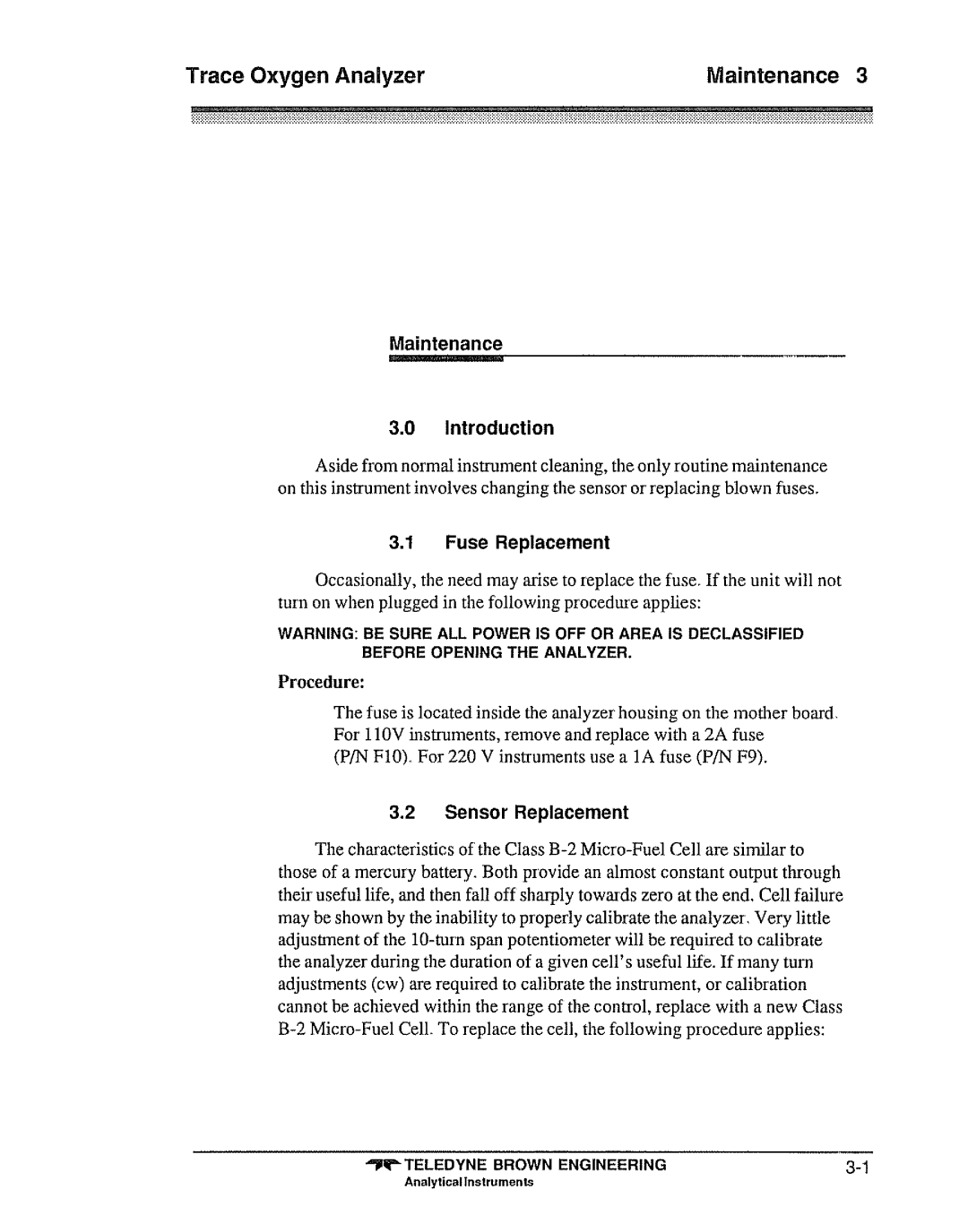 Teledyne 318R manual 