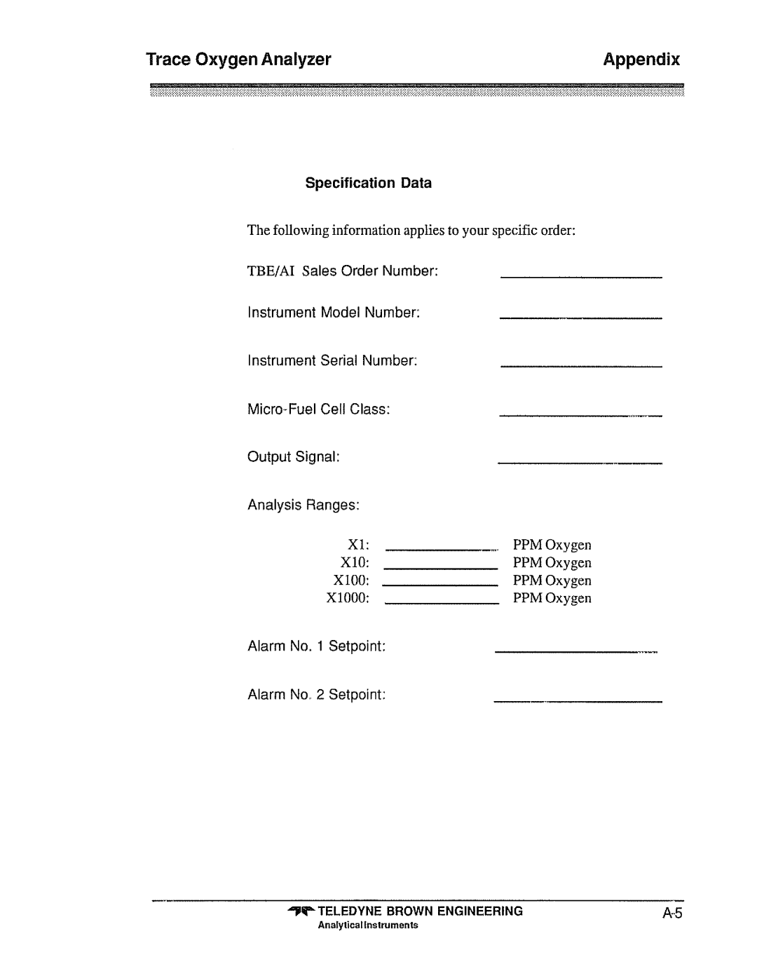 Teledyne 318R manual 