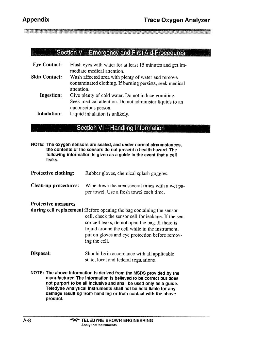 Teledyne 318R manual 