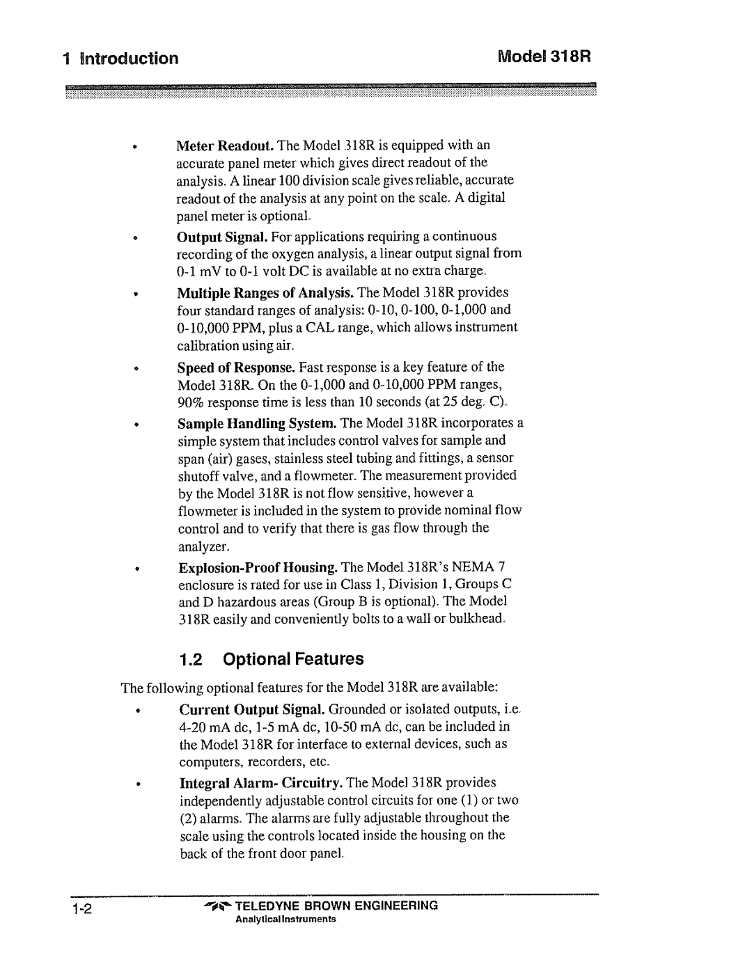 Teledyne 318R manual 