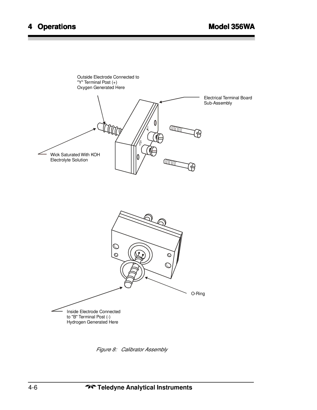 Teledyne 356WA instruction manual Calibrator Assembly 