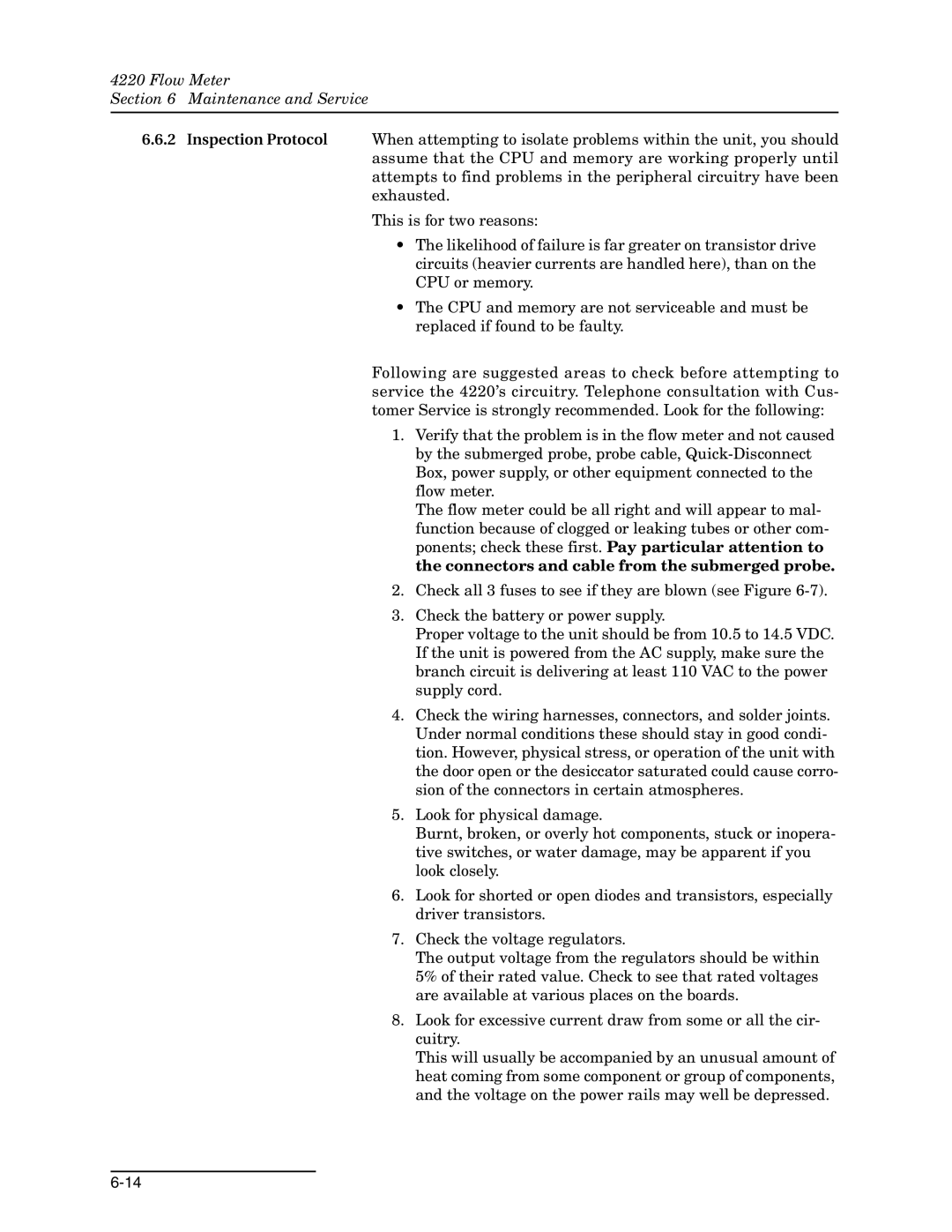 Teledyne 4220 installation and operation guide Flow Meter Maintenance and Service 