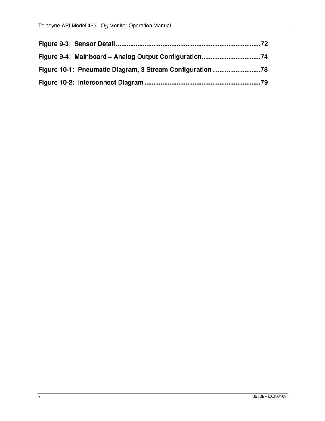 Teledyne 465L operation manual Sensor Detail 