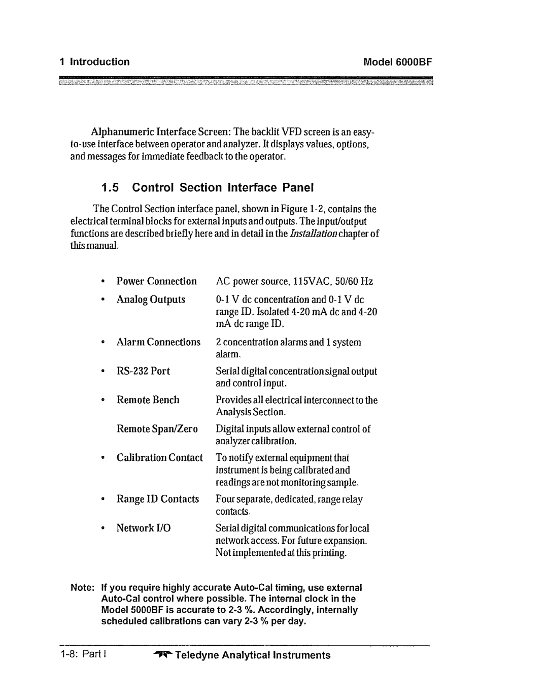 Teledyne 5000bf manual 