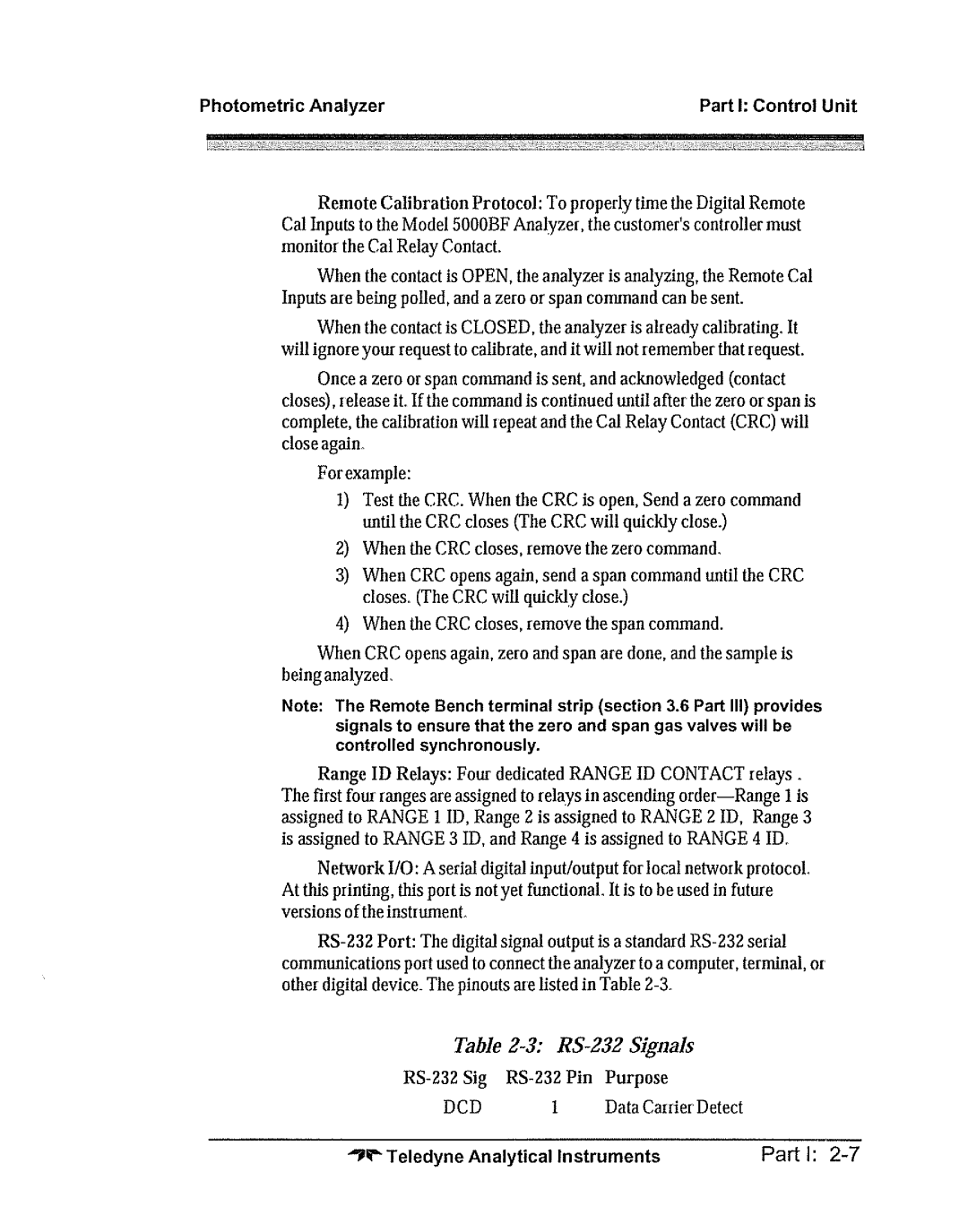 Teledyne 5000bf manual 