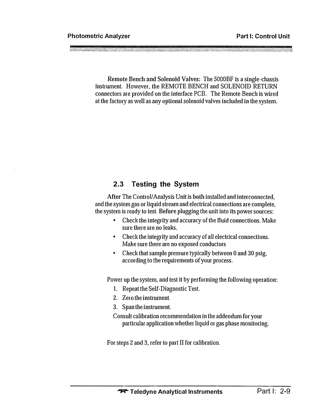 Teledyne 5000bf manual 