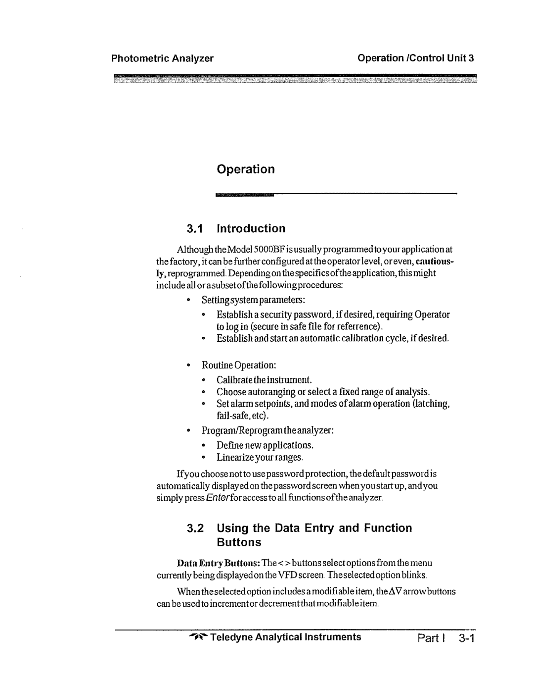 Teledyne 5000bf manual 