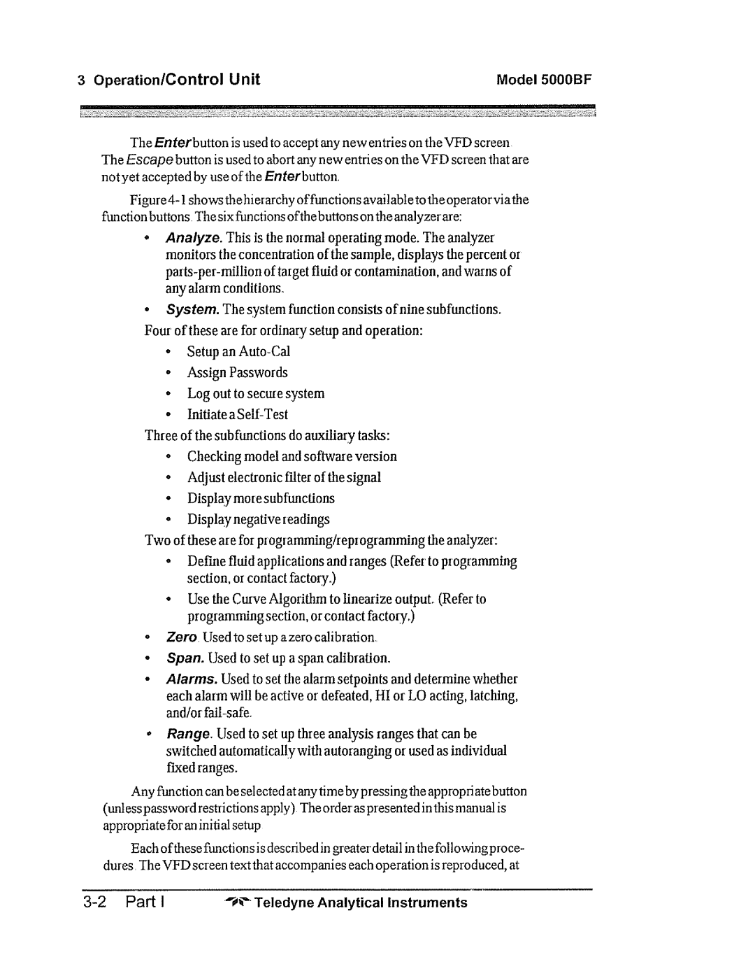 Teledyne 5000bf manual 