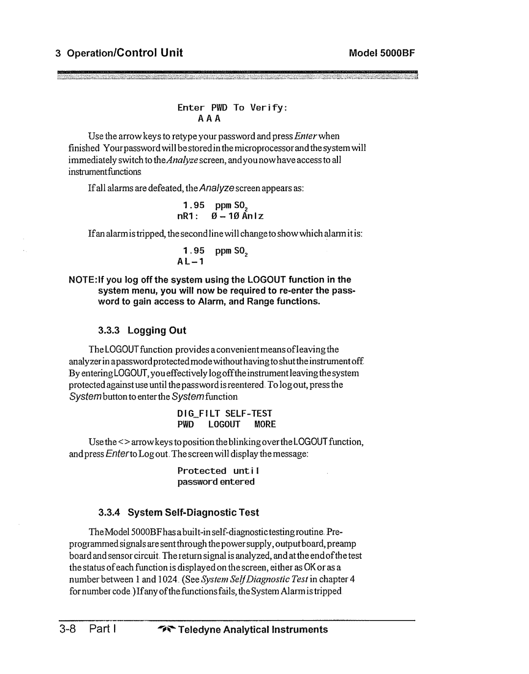 Teledyne 5000bf manual 