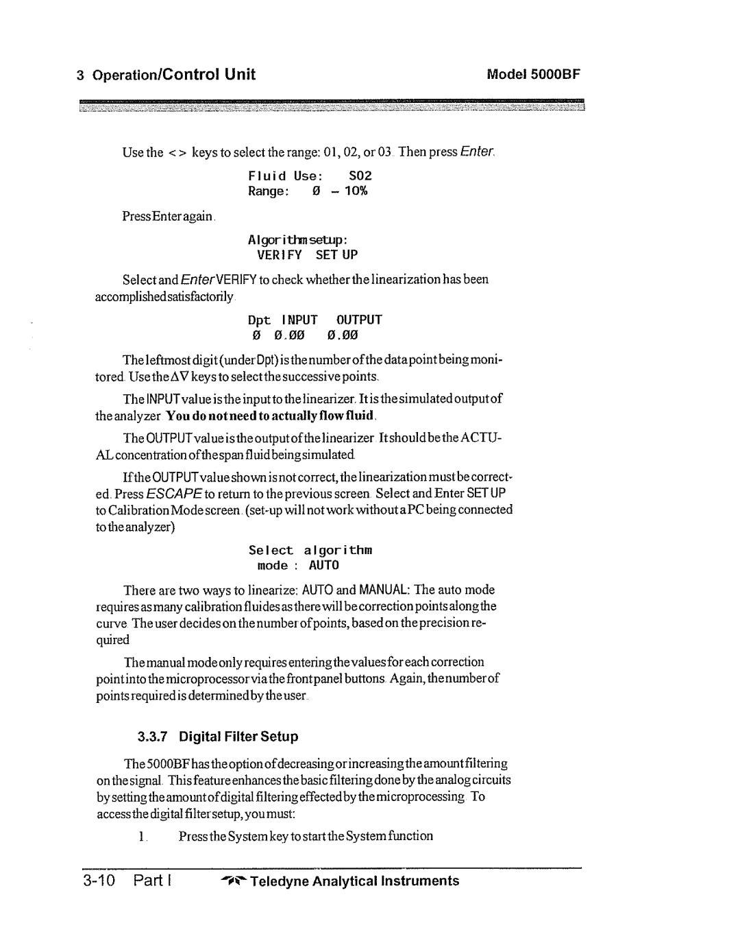 Teledyne 5000bf manual 