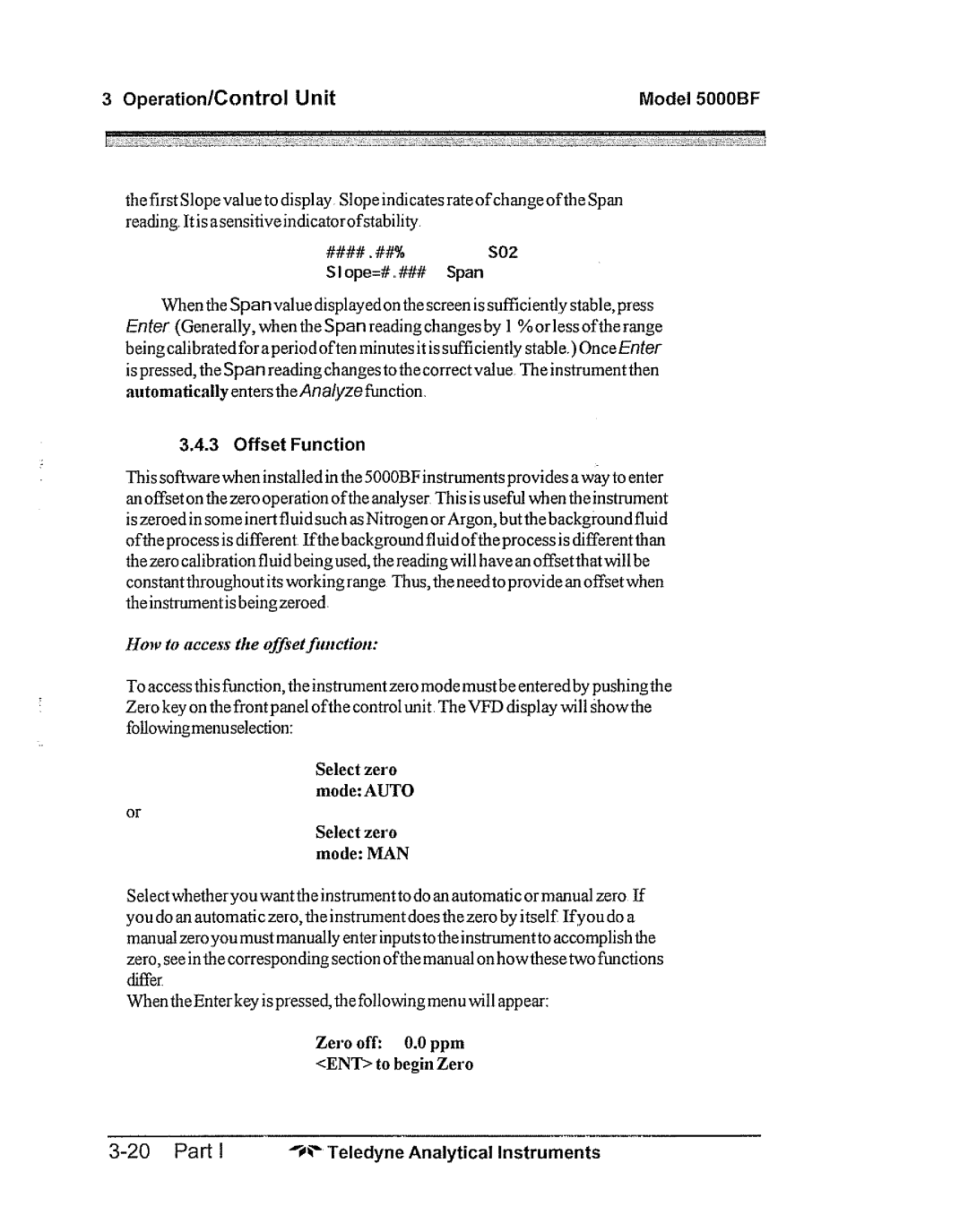 Teledyne 5000bf manual 