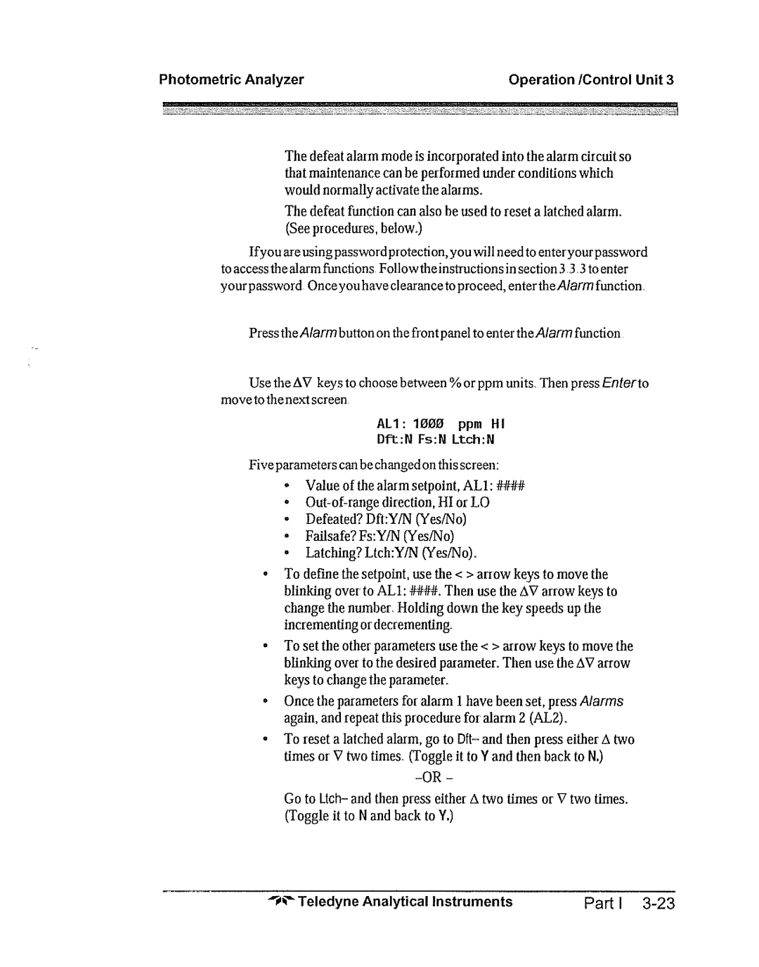 Teledyne 5000bf manual 