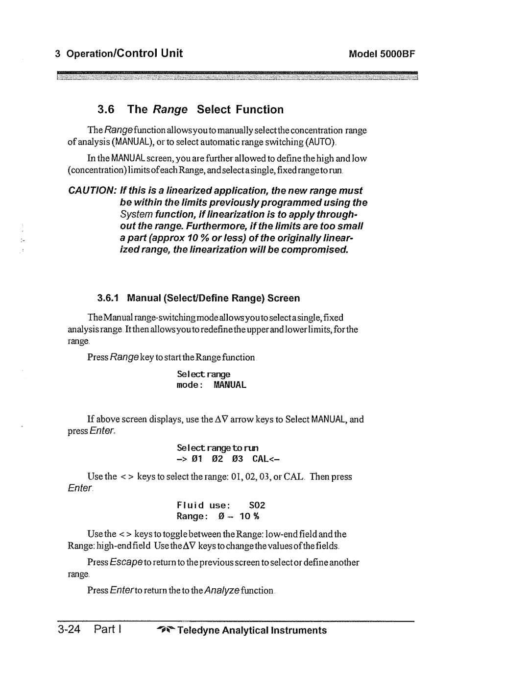 Teledyne 5000bf manual 