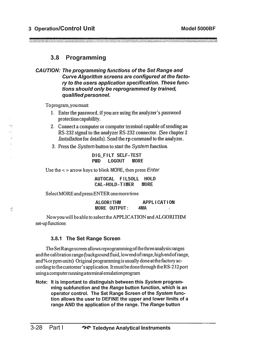 Teledyne 5000bf manual 